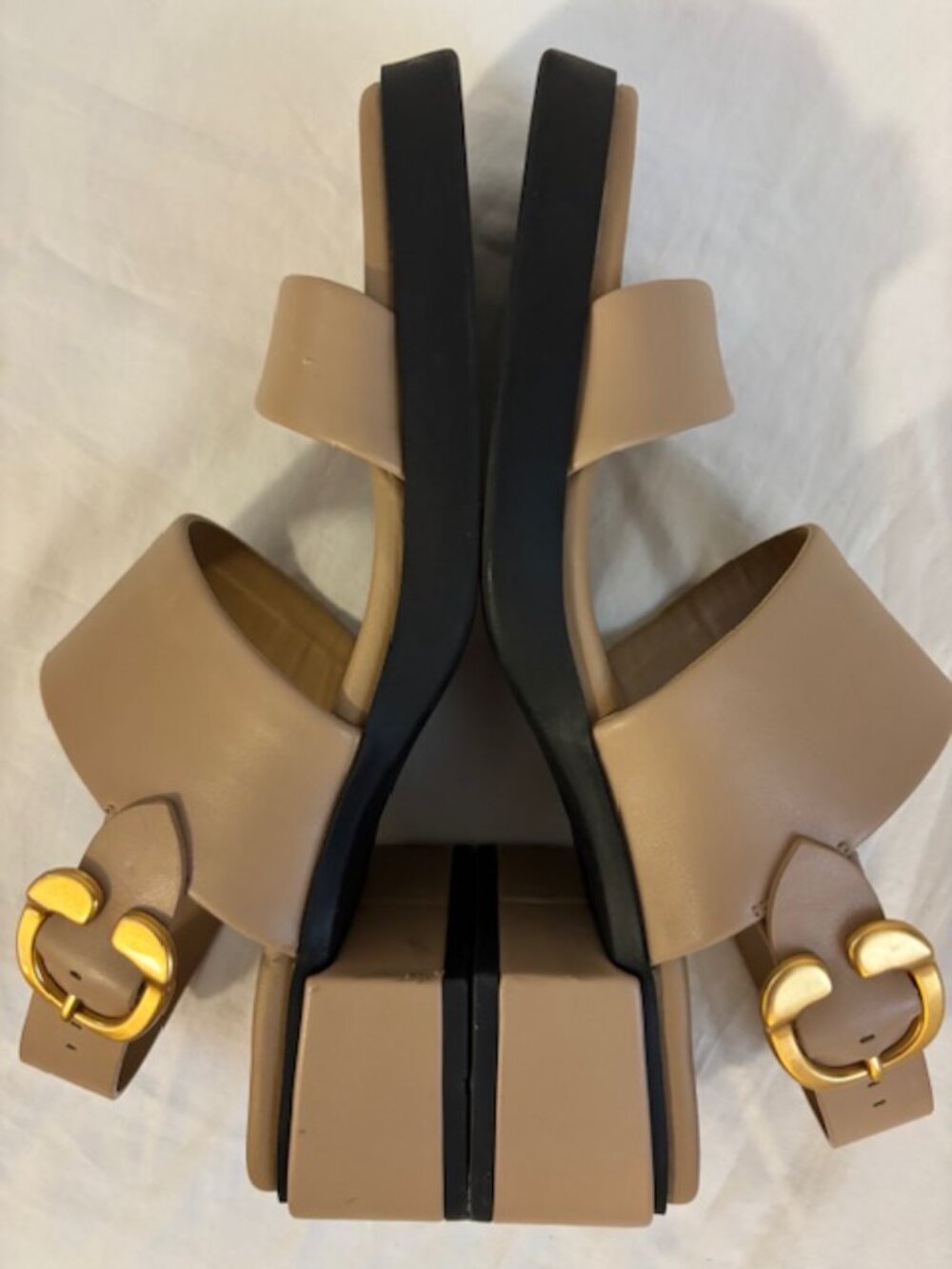 Aerosoles Dove Nude Block Heel Dual Strap Sandal Size 8.5M - Picture 11 of 11